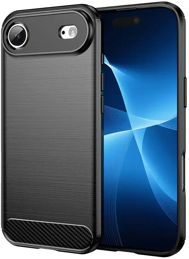 Hurtel Dėklas Carbon Dėklas skirtas Apple iPhone 17 Air – juodos spalvos