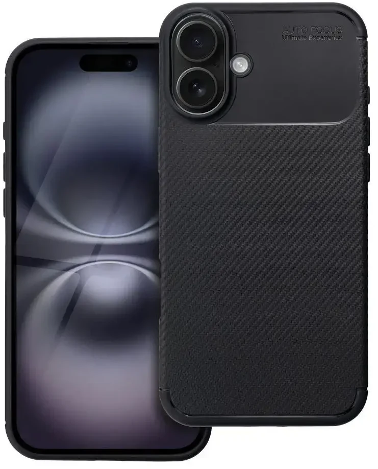 Dėklas Oem Case for iPhone 16 PLUS Carbon Premium juodas