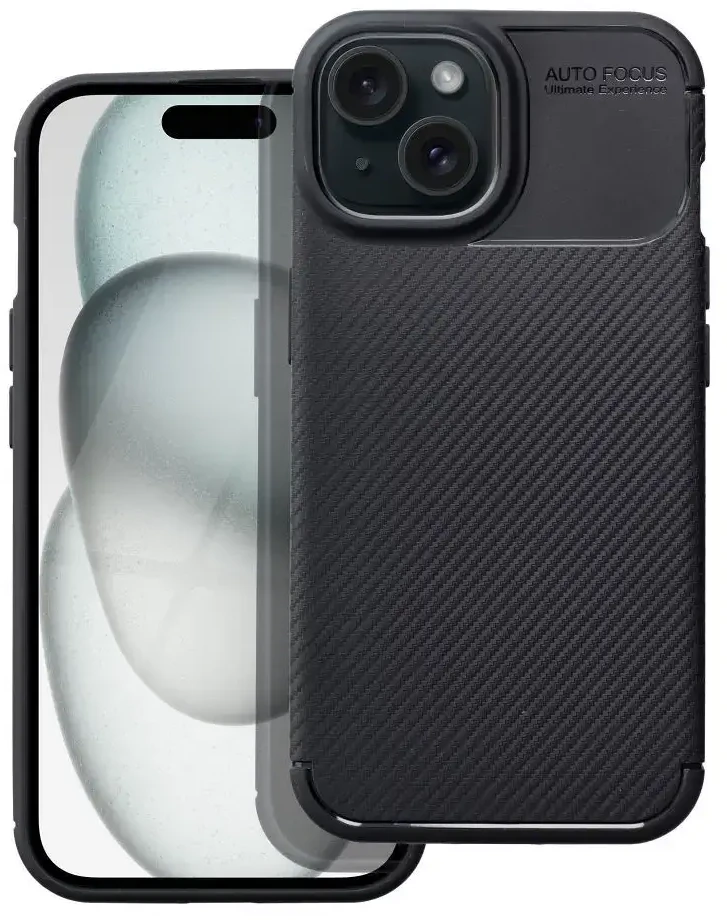 Dėklas Oem Case for iPhone 15 Carbon Premium juodas