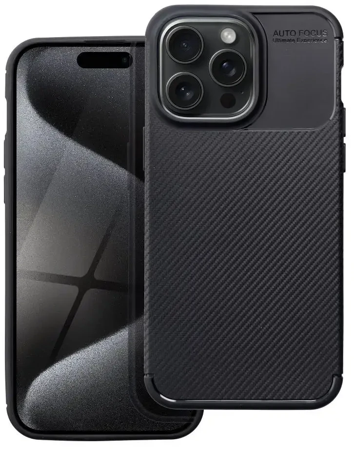 Dėklas Oem Case for iPhone 15 PRO MAX Carbon Premium juodas