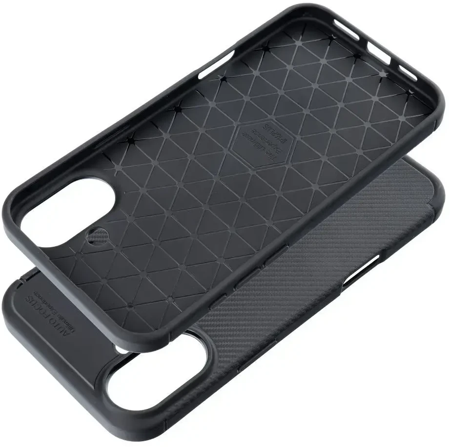 Dėklas Oem Case for iPhone 16 PLUS Carbon Premium juodas