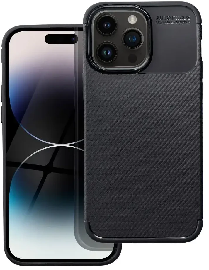 Dėklas Oem Case for iPhone 14 PRO MAX Carbon Premium juodas
