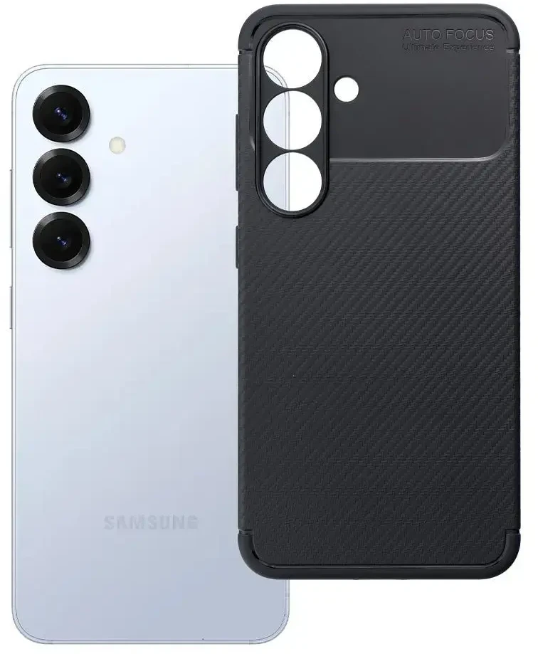 Oem Dėklas CARBON PREMIUM skirtas Samsung Galaxy S25 juodos spalvos
