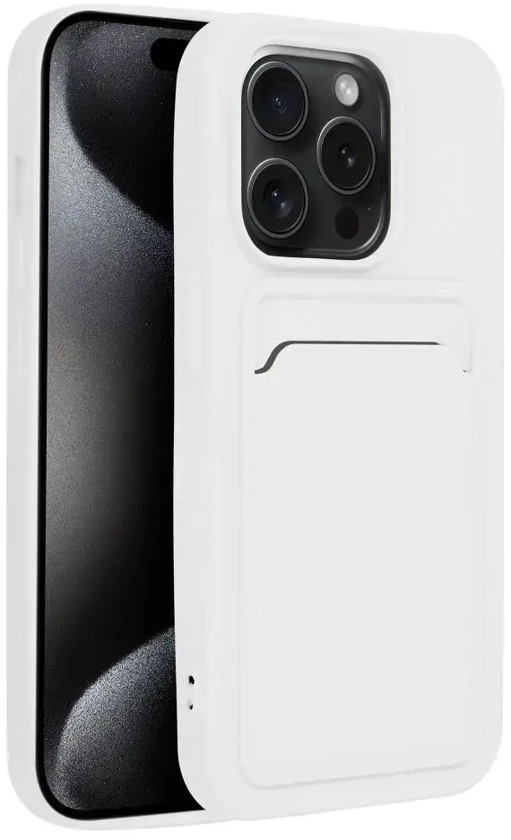 OEM dėklas, skirtas „iPhone 15 PRO“ kortelių dėklui, baltas