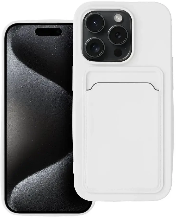 OEM dėklas, skirtas „iPhone 15 PRO“ kortelių dėklui, baltas