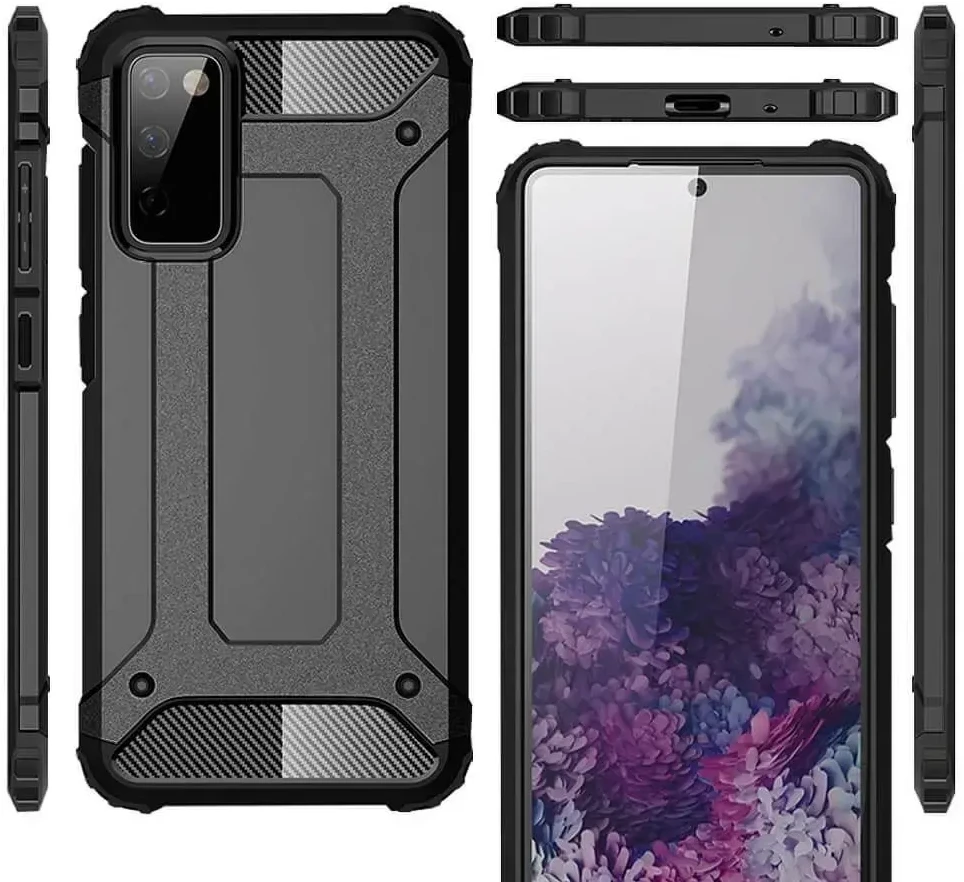 Forcell Oem ARMOR dėklas skirtas Samsung Galaxy S20 FE / S20 FE 5G juodos spalvos