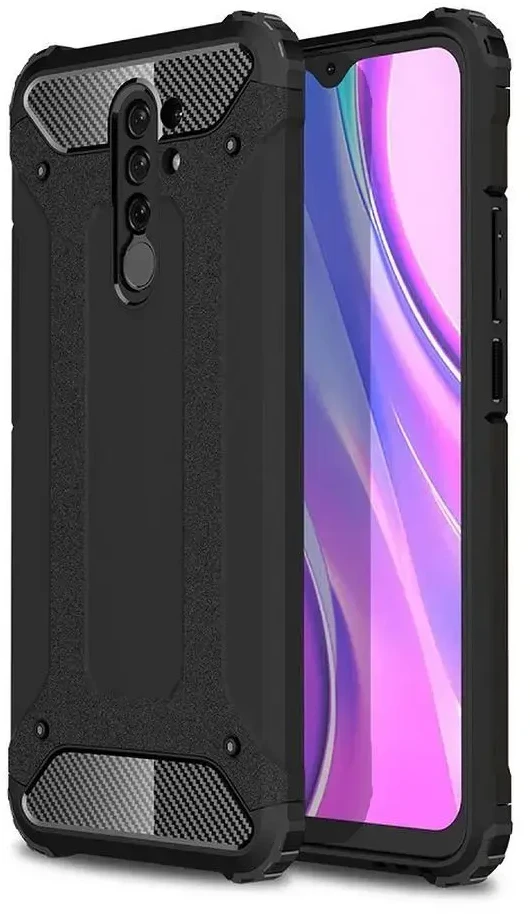 Forcell Oem ARMOR dėklas skirtas Xiaomi Redmi 9 juodos spalvos