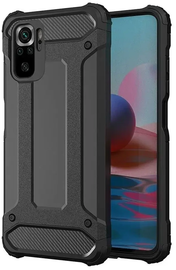 Forcell Oem ARMOR dėklas skirtas Xiaomi Redmi Note 10 Pro / Redmi Note 10 Pro Max juodos spalvos
