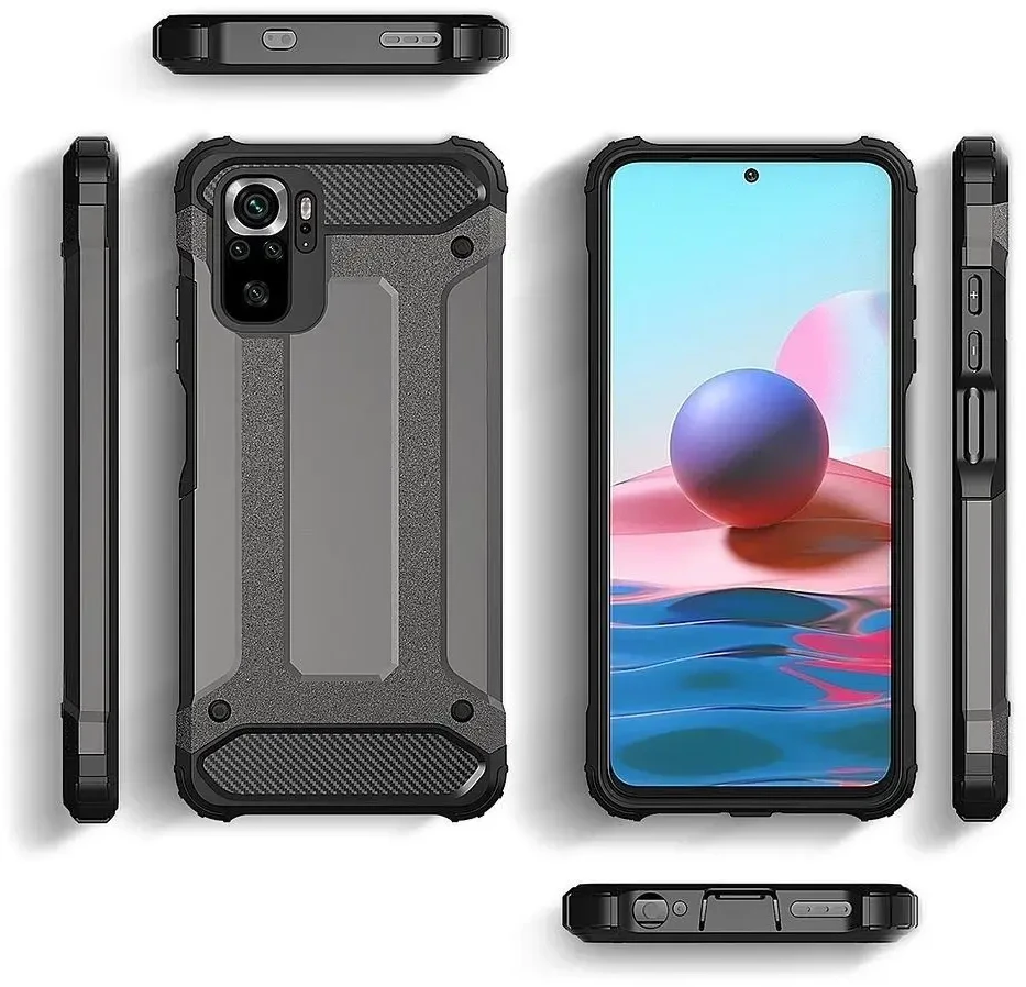 Forcell Oem ARMOR dėklas skirtas Xiaomi Redmi Note 10 Pro / Redmi Note 10 Pro Max juodos spalvos