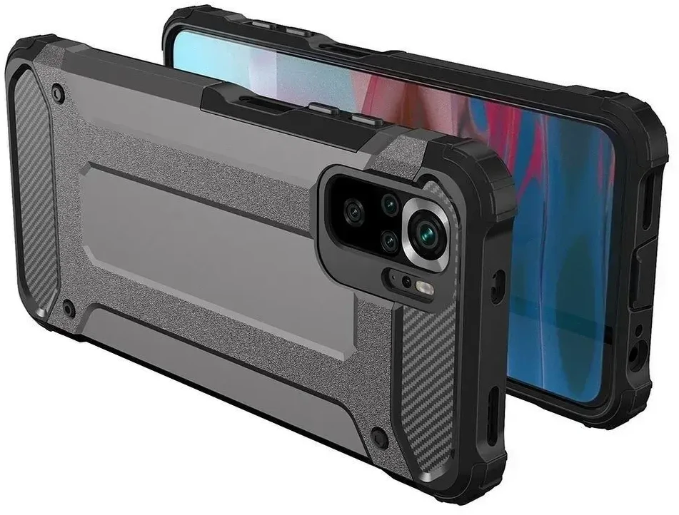 Forcell Oem ARMOR dėklas skirtas Xiaomi Redmi Note 10 Pro / Redmi Note 10 Pro Max juodos spalvos