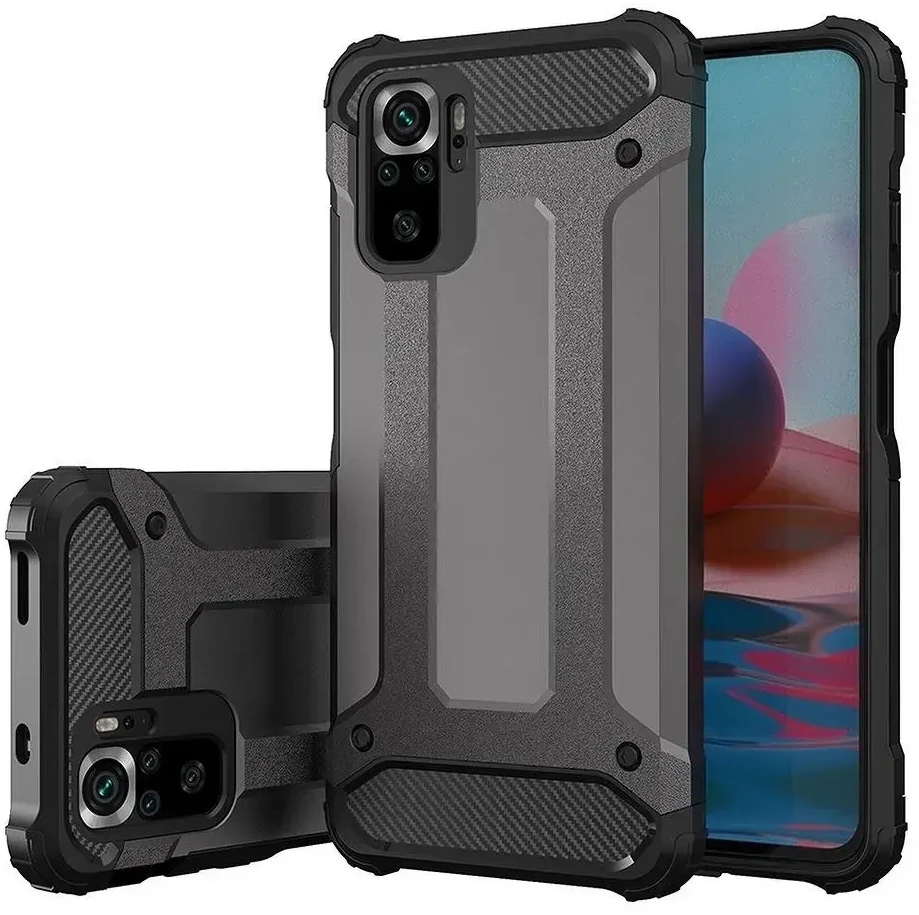 Forcell Oem ARMOR dėklas skirtas Xiaomi Redmi Note 10 Pro / Redmi Note 10 Pro Max juodos spalvos