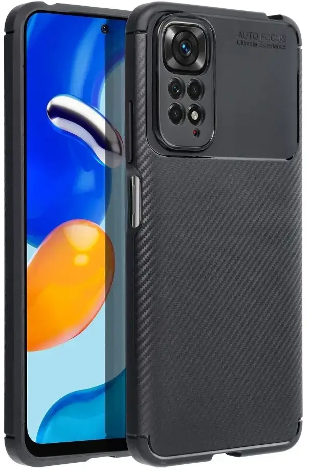 Forcell Oem Dėklas CARBON PREMIUM skirtas Xiaomi Redmi Note 14 Pro Plus 5G juodos spalvos
