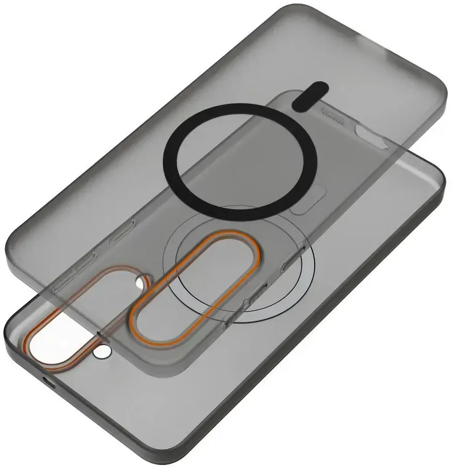 Oem Dėklas na Xiaomi Redmi Note 15 PRO 4G Go Oranžinis zgodne su MagSafe juoda