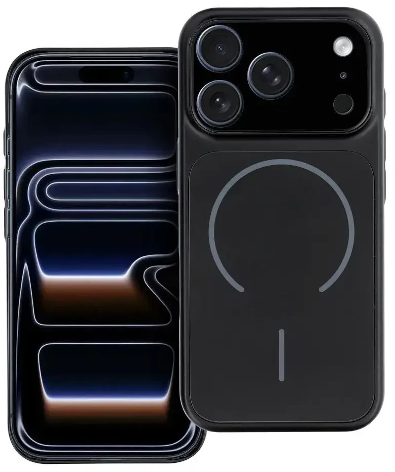 OEM dėklas, skirtas „iPhone 13“ ir „17“, suderinamas su „MagSafe“ (juodas)