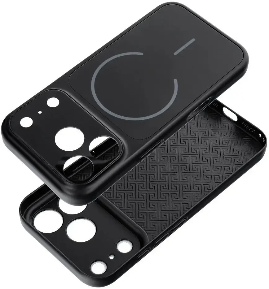 OEM dėklas, skirtas „iPhone 13“ ir „17“, suderinamas su „MagSafe“ (juodas)