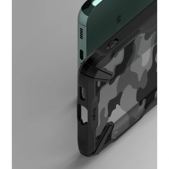 RINGKE Fusion X Samsung Galaxy S22 Plus – Camo dėklas telefonui juodos spalvos