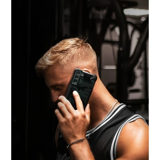RINGKE Fusion X Samsung Galaxy S22 Plus – Camo dėklas telefonui juodos spalvos