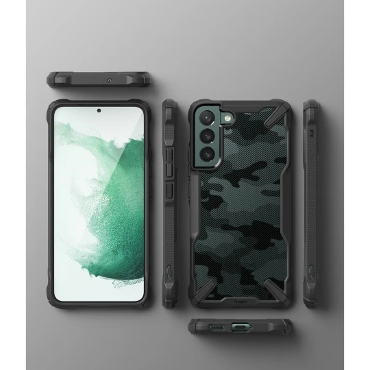 RINGKE Fusion X Samsung Galaxy S22 Plus – Camo dėklas telefonui juodos spalvos