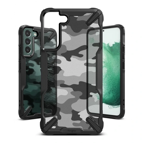RINGKE Fusion X Samsung Galaxy S22 Plus – Camo dėklas telefonui juodos spalvos