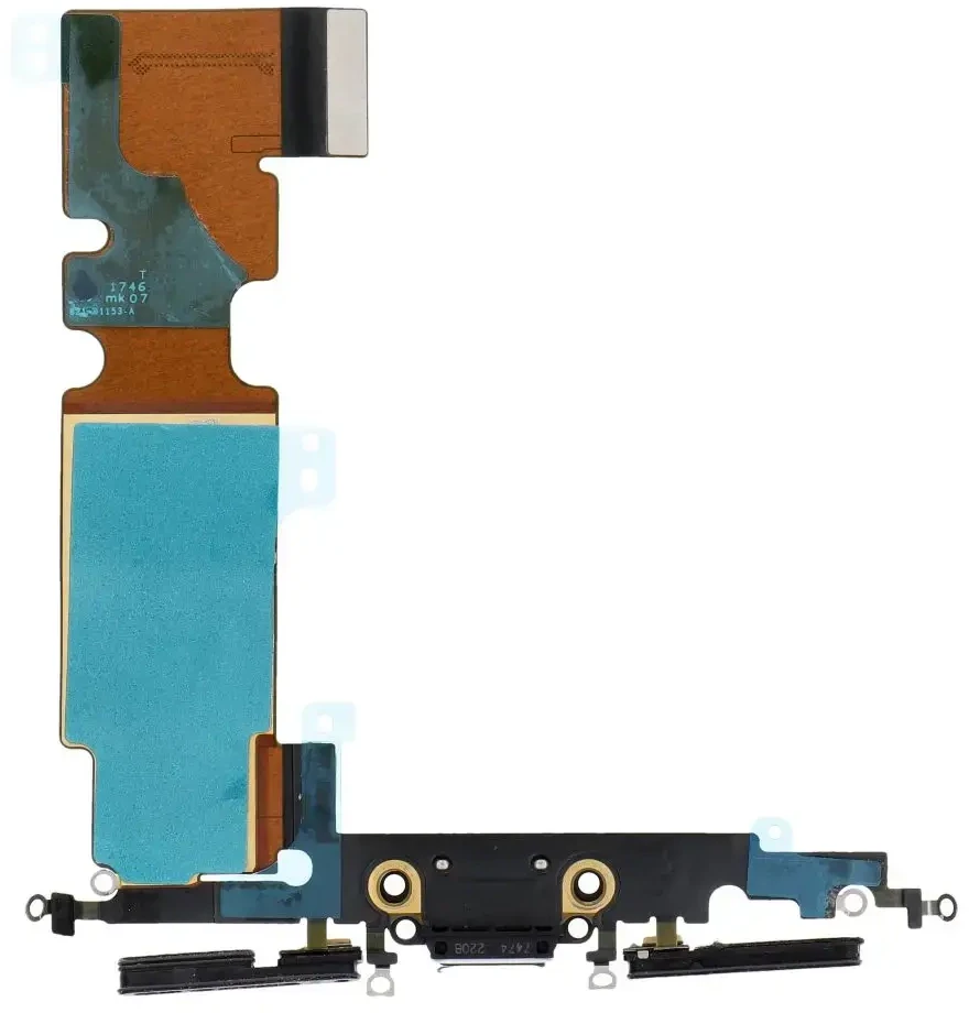 Oem USB įkrovimo laidas, skirtas IPHONE 8 Plus juodas (išimamas)