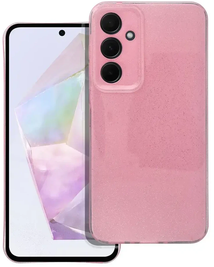 Dėklas Oem CLEAR CASE 2 mm BLINK skirtas Samsung Galaxy A35 5G rožinės spalvos