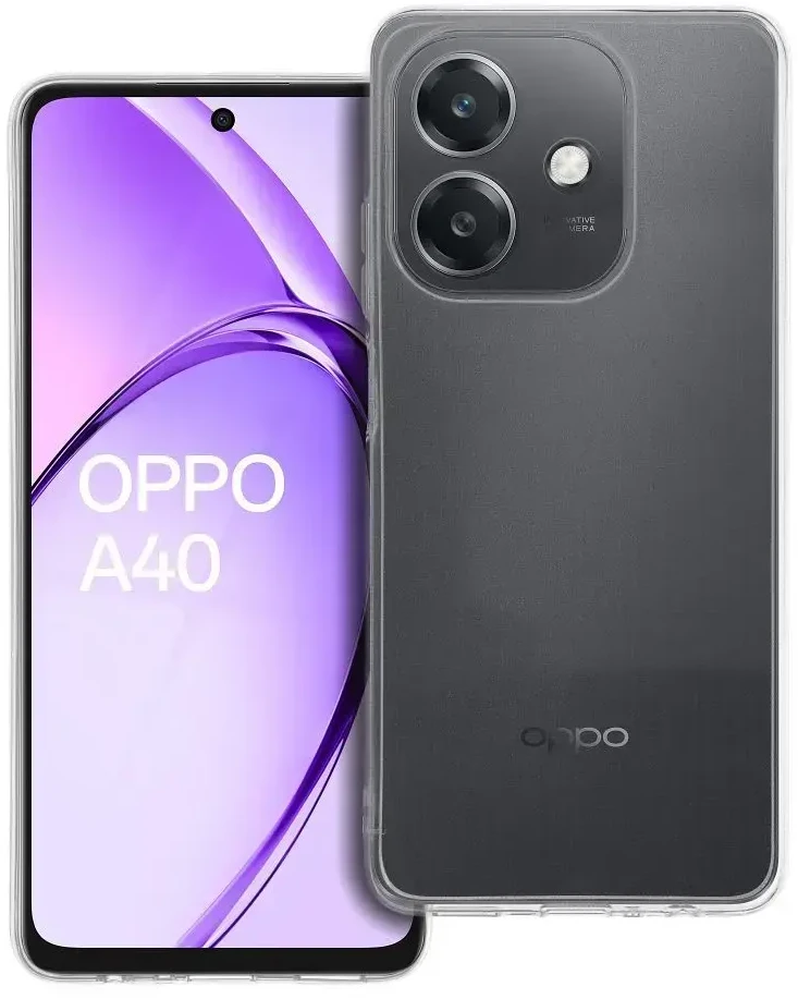 Oem Originalus Oppo A40 skaidrus dėklas (2 mm, apsauga nuo kameros), skaidrus