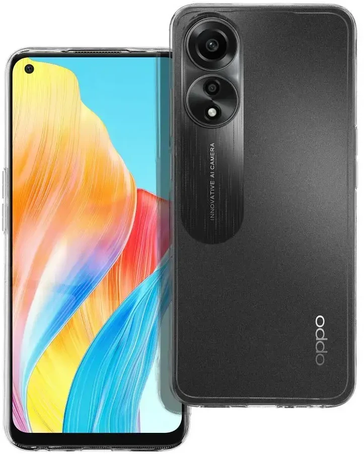Oem Originalus Oppo A78 5G skaidrus 2 mm dėklas (apsauginė kamera), skaidrus