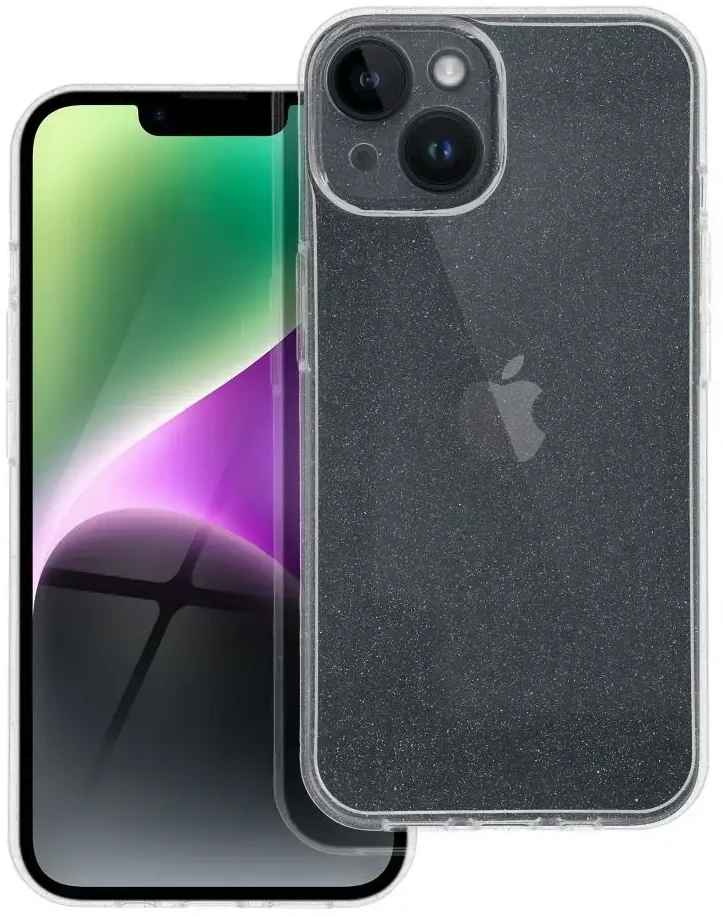 OEM dėklas, skirtas „iPhone 14“ skaidriam dėklui, 2 mm, mirksintis permatomas
