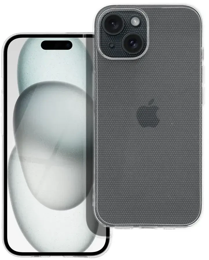 Oem Originalus „iPhone 15“ dėklas, skaidrus, 2 mm (apsauga nuo kameros), permatomas
