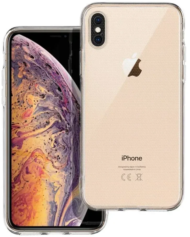 Oem Originalus „iPhone X / XS“ dėklas, skaidrus, 2 mm (apsauga nuo kameros), permatomas