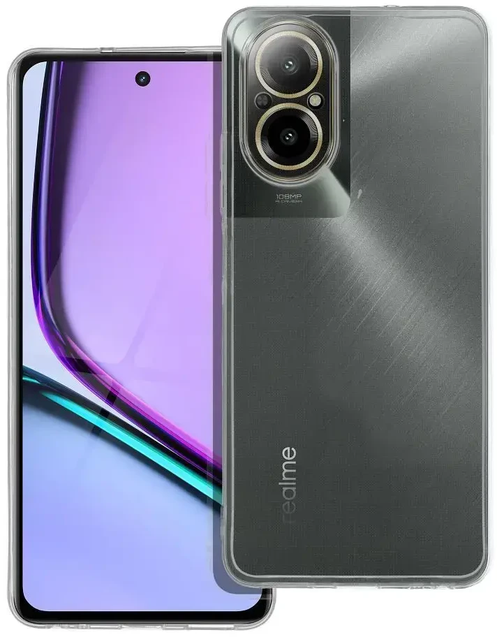 Realme C67 skaidrus 2 mm dėklas (apsauga nuo kameros), skaidrus