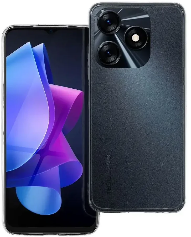 Oem Originalus dėklas, skirtas „Tecno SPARK 10“ telefonui, skaidrus, 2 mm (apsauginis fotoaparatas), permatomas.