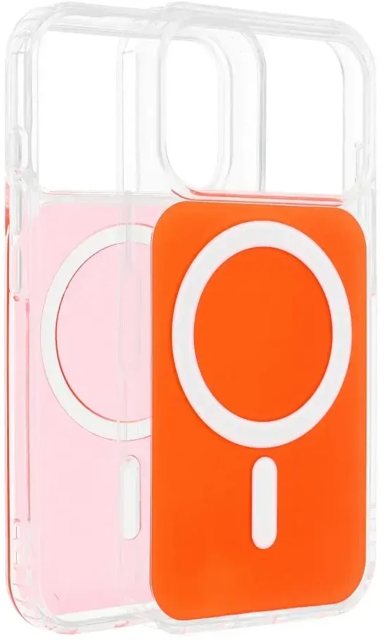 Oem Oranžinis Dėklas na Samsung A37 Clear Fusion Mag Cover zgodne su MagSafe hermes oranžinis