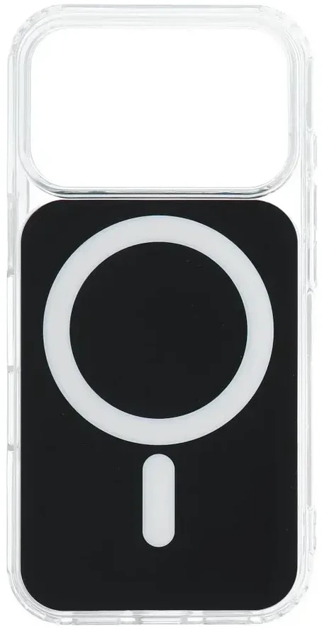 „Oem“ dėklas, skirtas „iPhone 16 PRO Clear Fusion Mag Cover“, suderinamas su „MagSafe“ juodu dangteliu