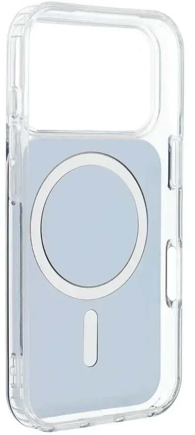 OEM dėklas, skirtas iPhone 17, skaidrus „Fusion Mag Cover“, suderinamas su „MagSafe“, tamsiai mėlynas