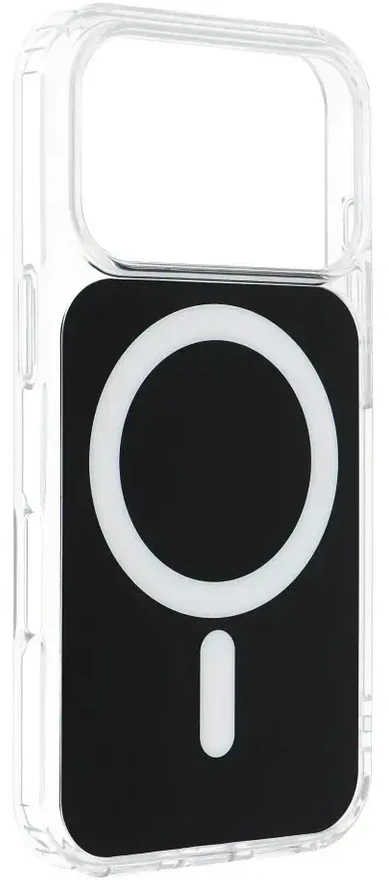Oem Originalus dėklas, skirtas iPhone 17 Pro Max / 18 Pro Max (žemas kameros kraštas), skaidrus „Fusion Mag“ dėklas, suderinamas su „MagSafe“ (juodas)