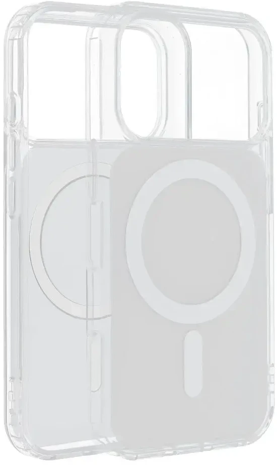 Oem Originalus „iPhone 15“ dėklas, skaidrus „Fusion Mag Cover“, suderinamas su „MagSafe“ baltais