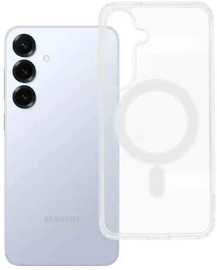 Oem CLEAR MAG COVER (MID) dėklas suderinamas su MagSafe skirtas Samsung Galaxy S25 Plus skaidrus