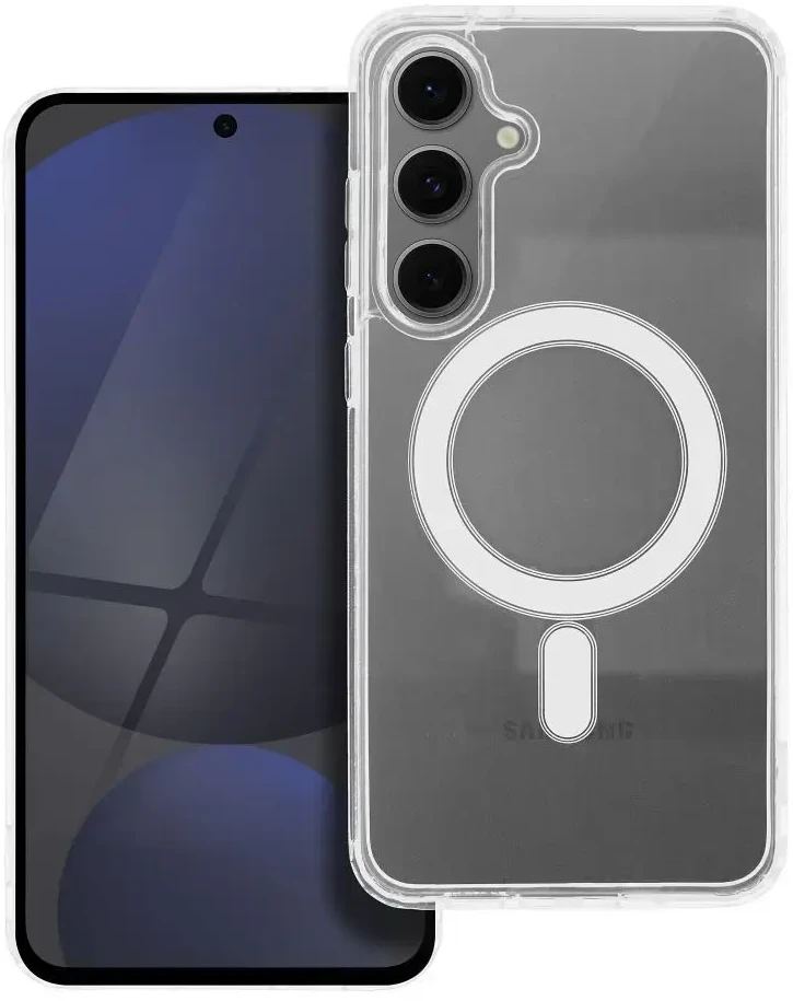Oem CLEAR MAG COVER (MID) dėklas suderinamas su MagSafe skirtas Samsung Galaxy S24 FE skaidrus