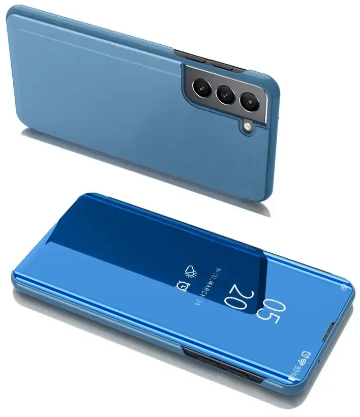 Hurtel Clear View dėklas skirtas Samsung Galaxy S22 + (S22 Plus), mėlynas