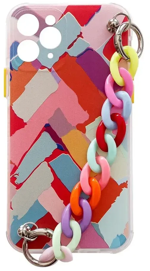 Hurtel Spalvotas elastingas dėklas su grandinėlės pakabuku, skirtas Samsung Galaxy A42 5G
