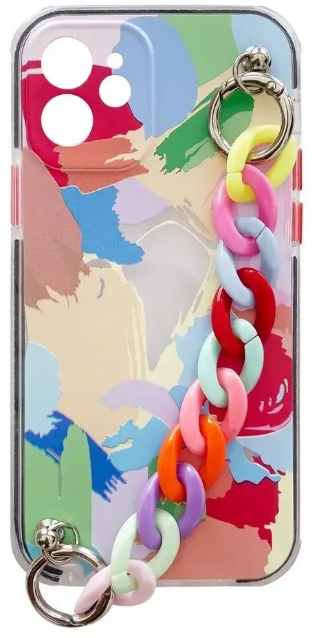 Hurtel Spalvotas elastingas dėklas su grandinėlės pakabuku, skirtas Samsung Galaxy A42 5G