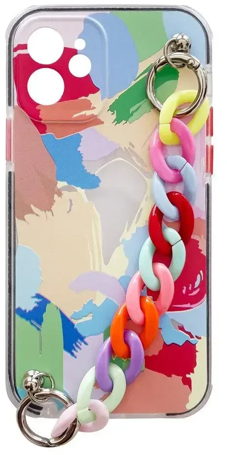 Hurtel Spalvotas elastingas dėklas su grandinėlės pakabuku, skirtas Samsung Galaxy A42 5G