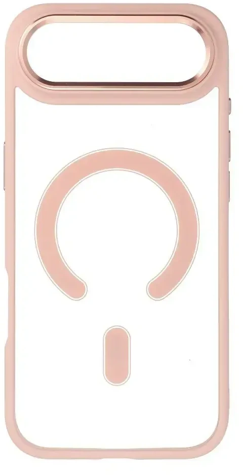 OEM dėklas, skirtas „iPhone 17 AIR“ spalvotam „Edge Mag Cover“, suderinamas su „MagSafe“, rožinis