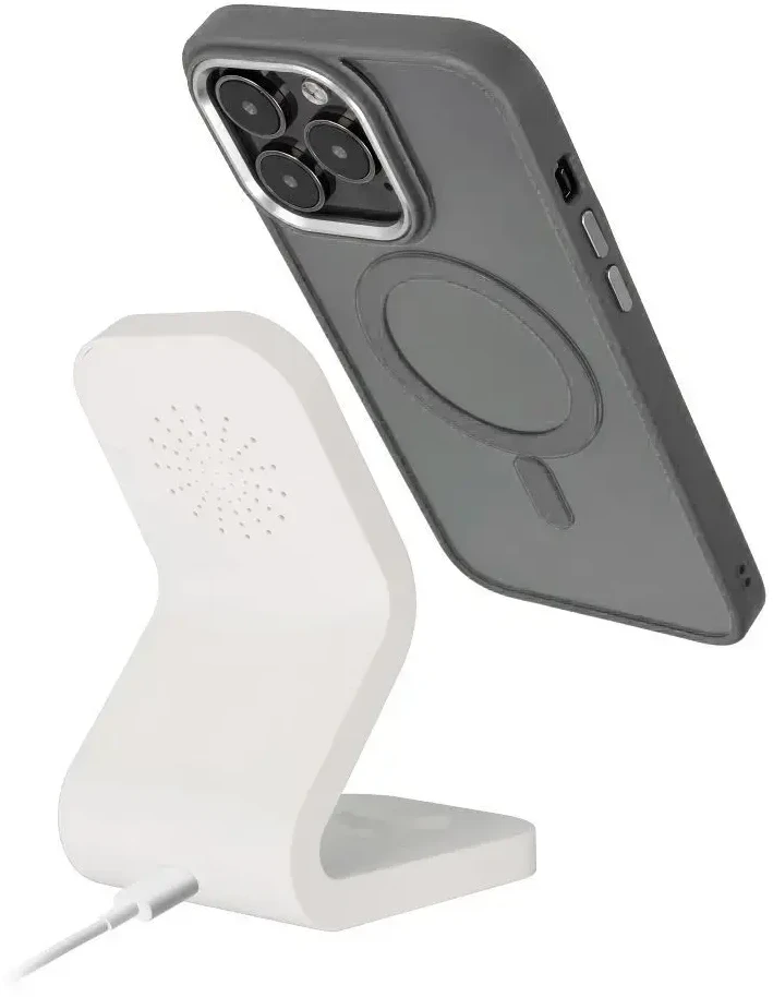 OEM dėklas, skirtas „iPhone 17 Color Edge Mag Cover“, suderinamas su „MagSafe“ titano-pilko spalvos