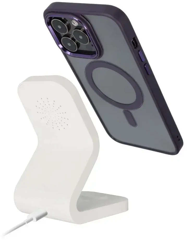 OEM dėklas, skirtas iPhone 14 PRO MAX, spalvotas „Edge Mag Cover“, suderinamas su „MagSafe“ violetinė
