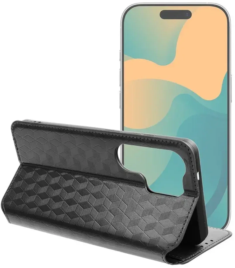 Oem Dėklas su klapką na Samsung A37 Cubic Book juoda