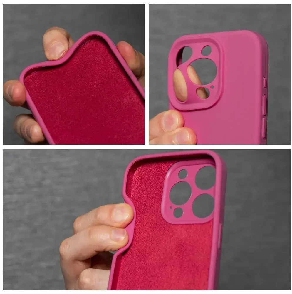 Oem iPhone 16 dėklas Silikoninis 2 mm (kameros apsauga) rožinė