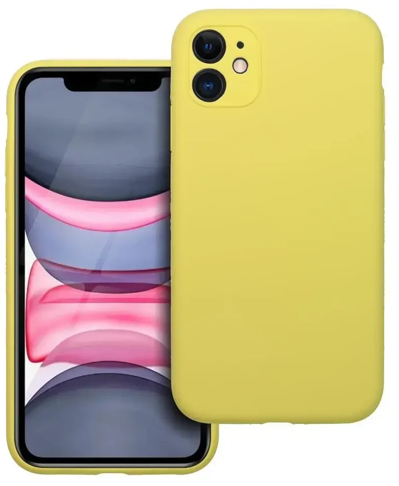 Dėklas Oem Case for iPhone 11 Silicone 2mm (camera protection) yellow