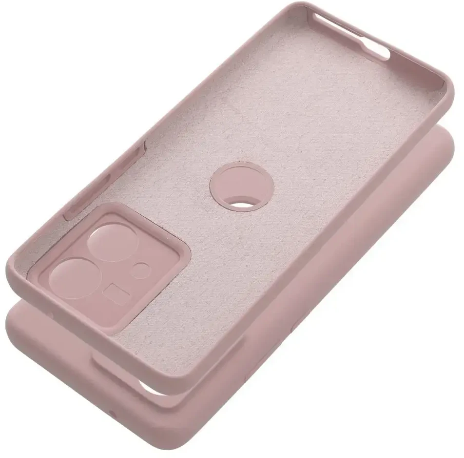 Oem Originalus Motorola EDGE 40 NEO silikoninis 2 mm dėklas (apsauginis fotoaparatas), rausvos spalvos.